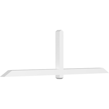 Ekena Millwork Eugene Architectural Grade PVC Gable Bracket, 108"W x 31 1/2"H x 4"D x 4"F, 7/12 Pitch GBP108X32X0404EUG00
